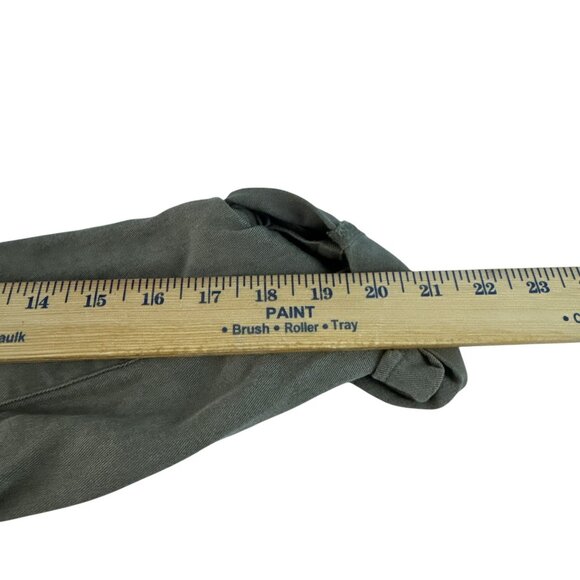 Knox Rose Military Green Hooded Cardigan L Crochet Roll-Up Boho Cargo Utility - Picture 10 of 12